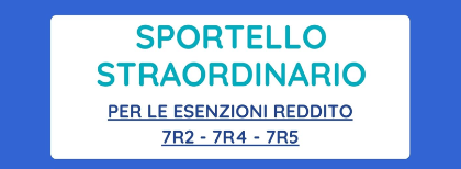 Avviso esenzioni per reddito 7R2 7R4 7R5