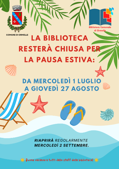 Biblioteca chiusura estiva