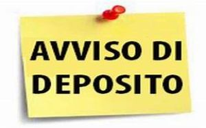 Avviso di deposito rendiconto